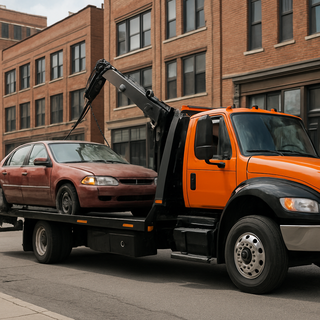 Free junk car towing service in Detroit Michigan